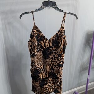 Urban Outfitters Animal Print Slip Dress